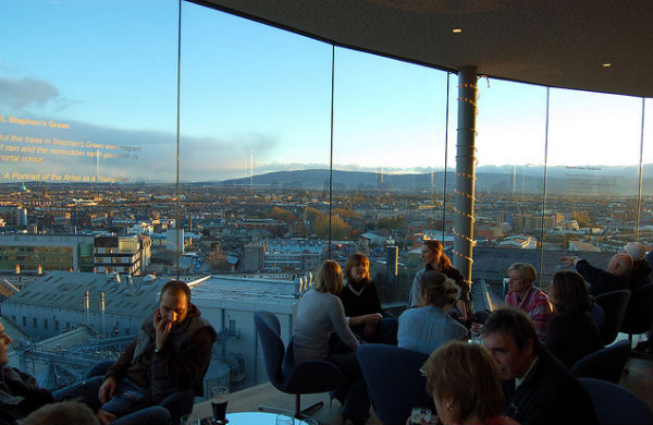 The gravity bar in the Guinness Storehouse