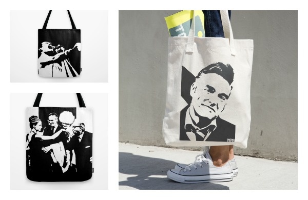 Monofaces tote bag