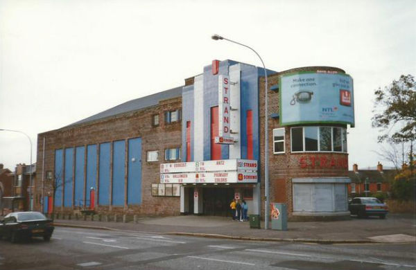 The outside of the strand cinema belfast in the 1990s