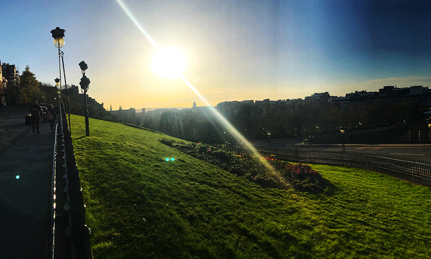 Sunset in Edinburgh