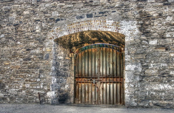 A gate at Kilmainham Gaol Dublin