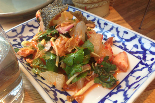 Best Thai Restaurants in London - Trout salad at Begging Bowl Thai Restaurant in London