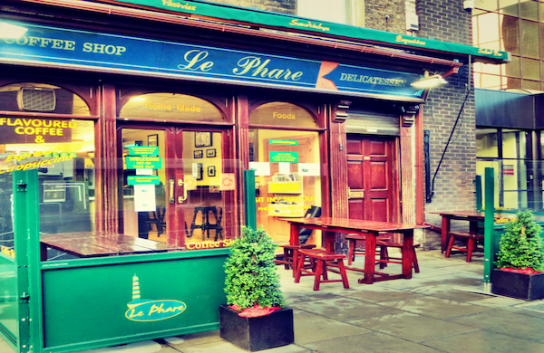 Exterior of Le Phare Coffee Shop in Dublin