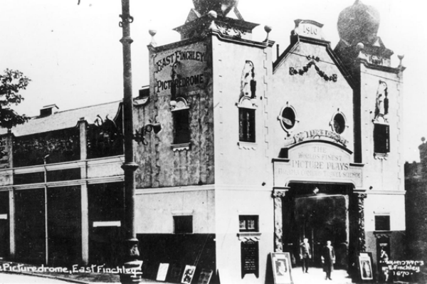 Old black and white photo of the Phoenix Cinema in London