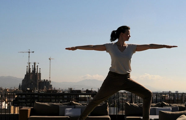 Yoga en un entorno de lujo