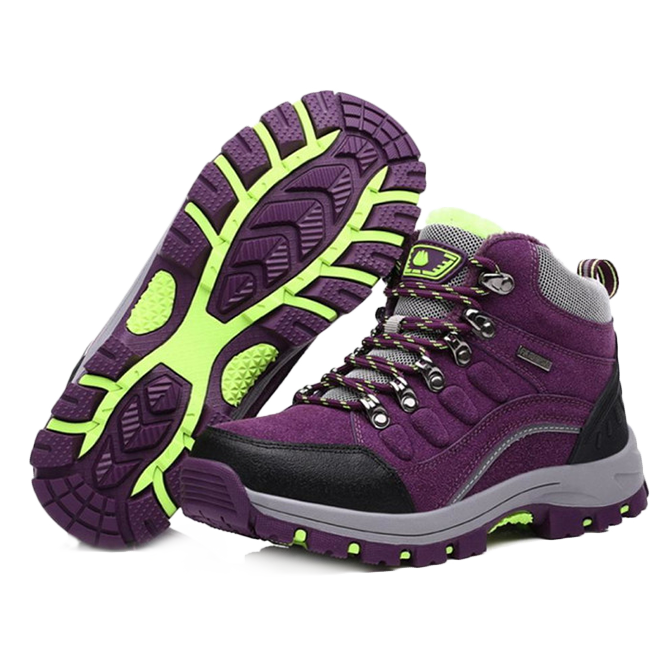 Purple women's hiking boots