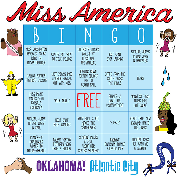 Miss America Bingo Printable Free