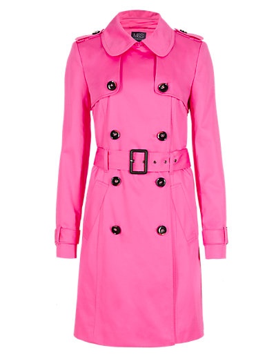 M S pink coat