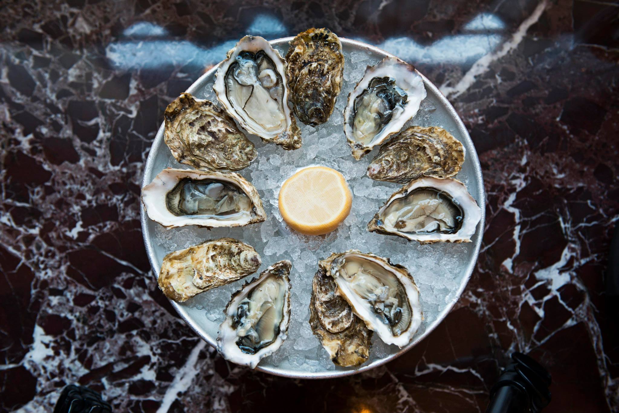 Oysters at Brasserie Zedel, Piccadilly