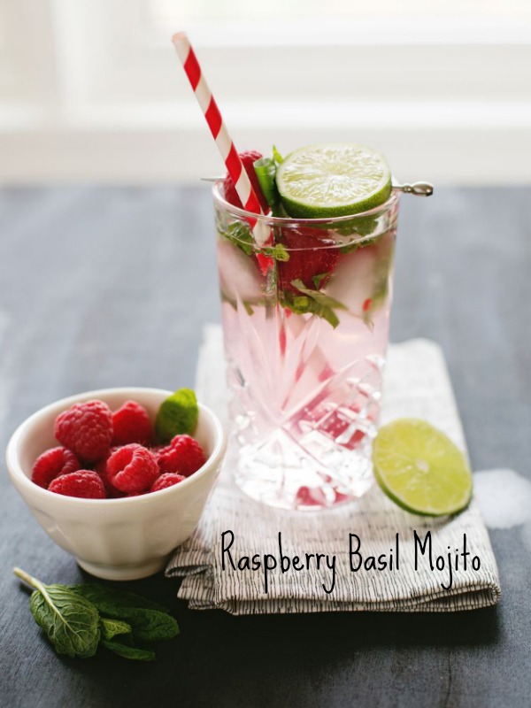 Raspberry Basil Mojito