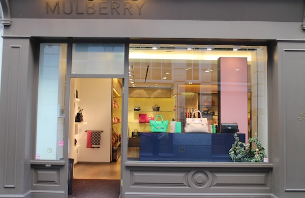 The exterior of the Mulberry store in St Christopher's Place