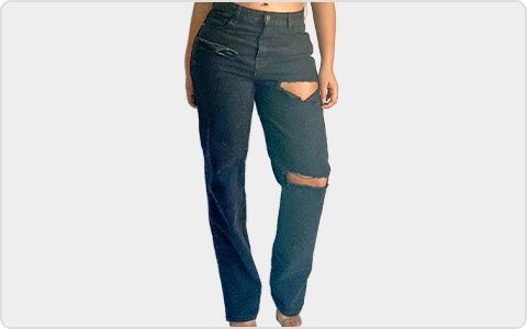 Distressed plus size jeans