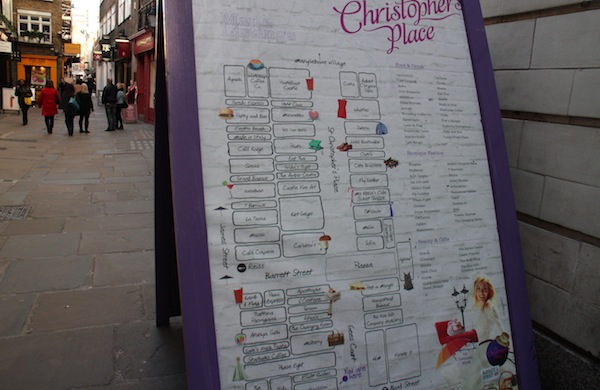 The map and guide to St Christopher's Place