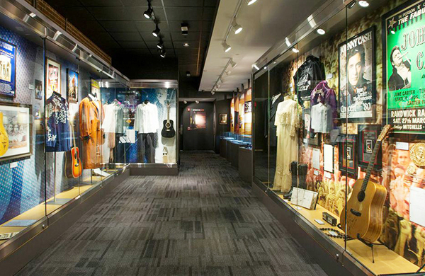 Johnny Cash memorabilia on display