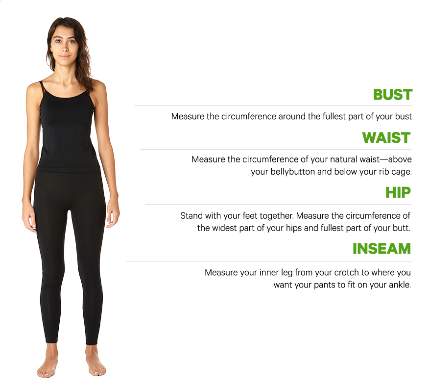 Women s Size Chart And Fit Guide
