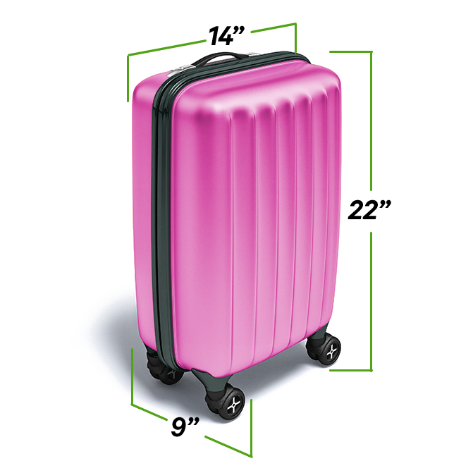 easy cabin luggage size