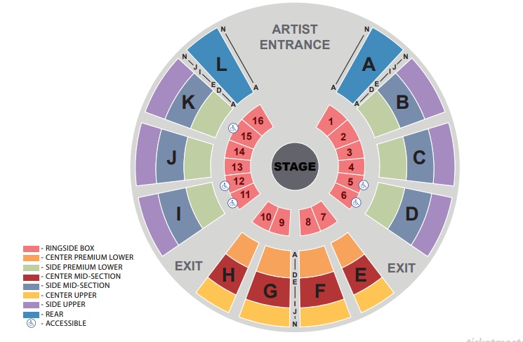 Universoul Circus Seating Chart National Harbor | Elcho Table