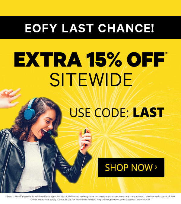 Last chance! Score an extra 15% off everything! Tonight only! Use code LAST at checkout