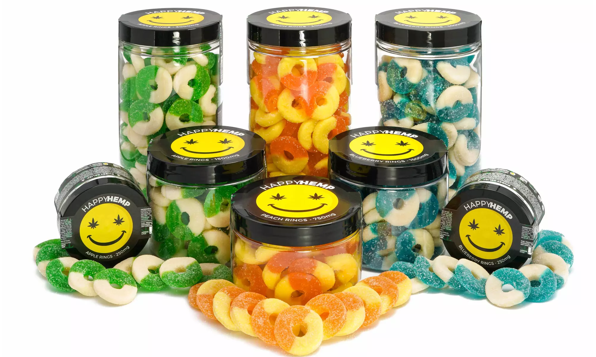 CBD Ring Gummies from Happy Hemp (250mg-3000mg)