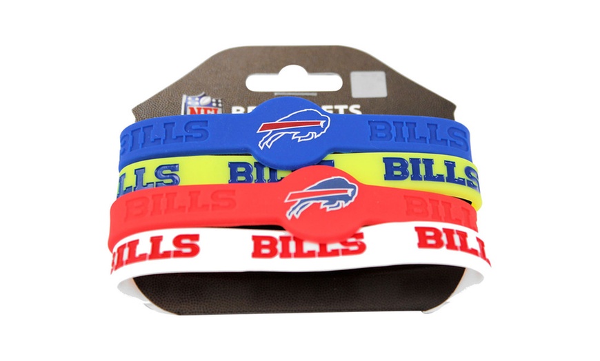 NFL Silicone Rubber Wrist Band Bracelet Set of 4 | Groupon