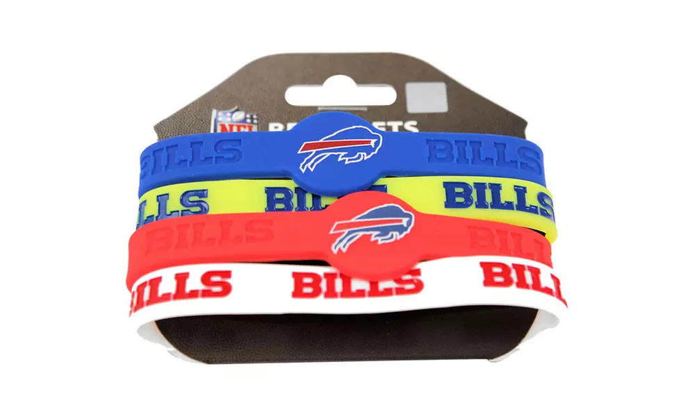 NFL Silicone Rubber Wrist Band Bracelet Set of 4 - Primary Image