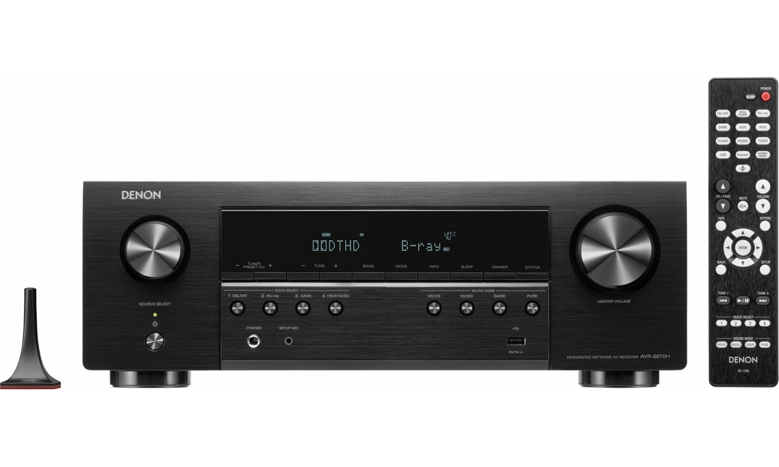 Denon AVR-S670H 5.2-Channel HEOS 8K Ultra HD HDR Compatible AV Receiver