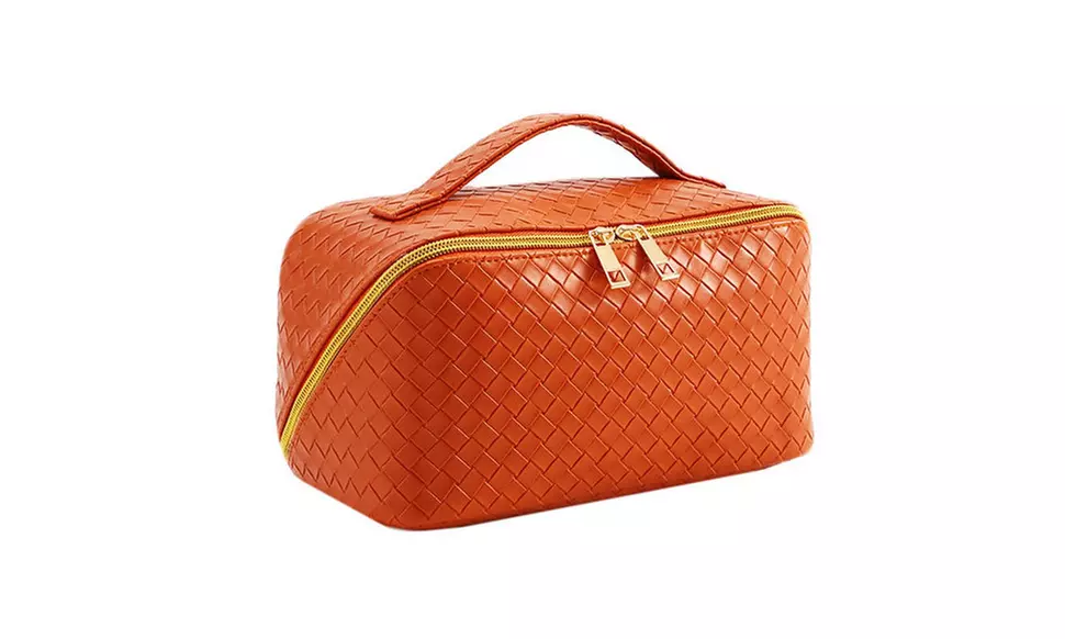 Large Capacity Lay Flat Makeup Bag Travel Cosmetic Bag Multifunctional Storage