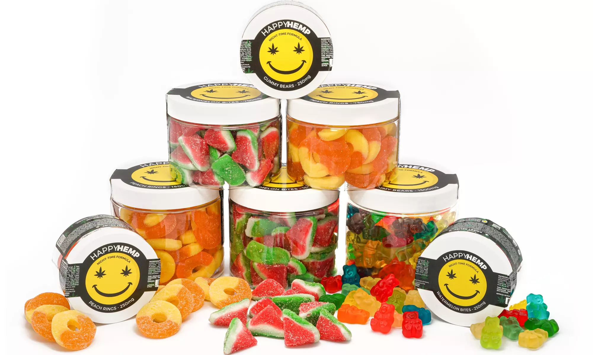 CBD Gummies for Sleep from Happy Hemp (250mg-1500mg)