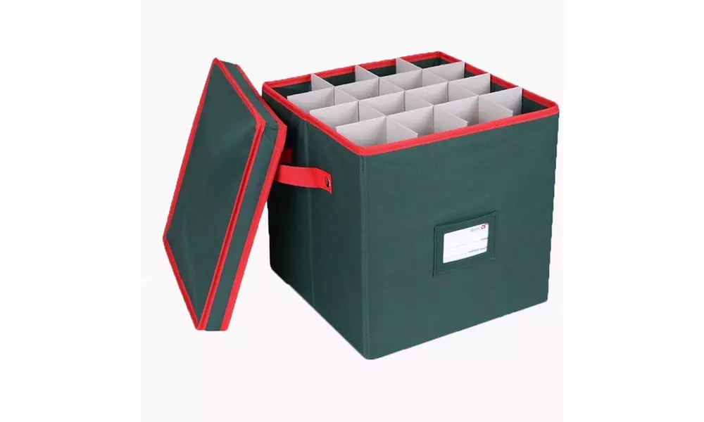 Christmas Ornament Storage Box with Lid - Second Medium