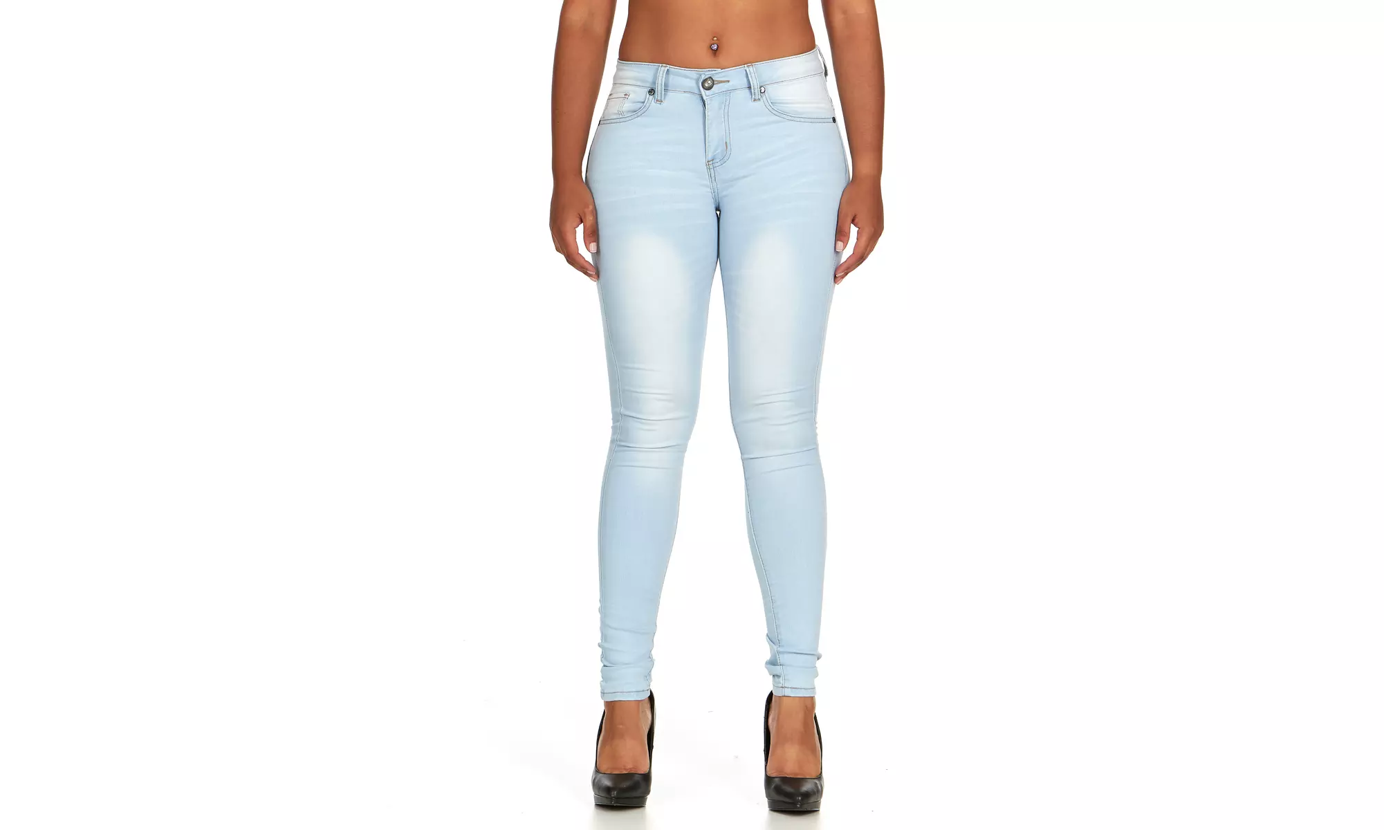Cover Girl Women's Mid-Rise Butt-Lifting Skinny Jeans. Plus Sizes Available - Primary Image