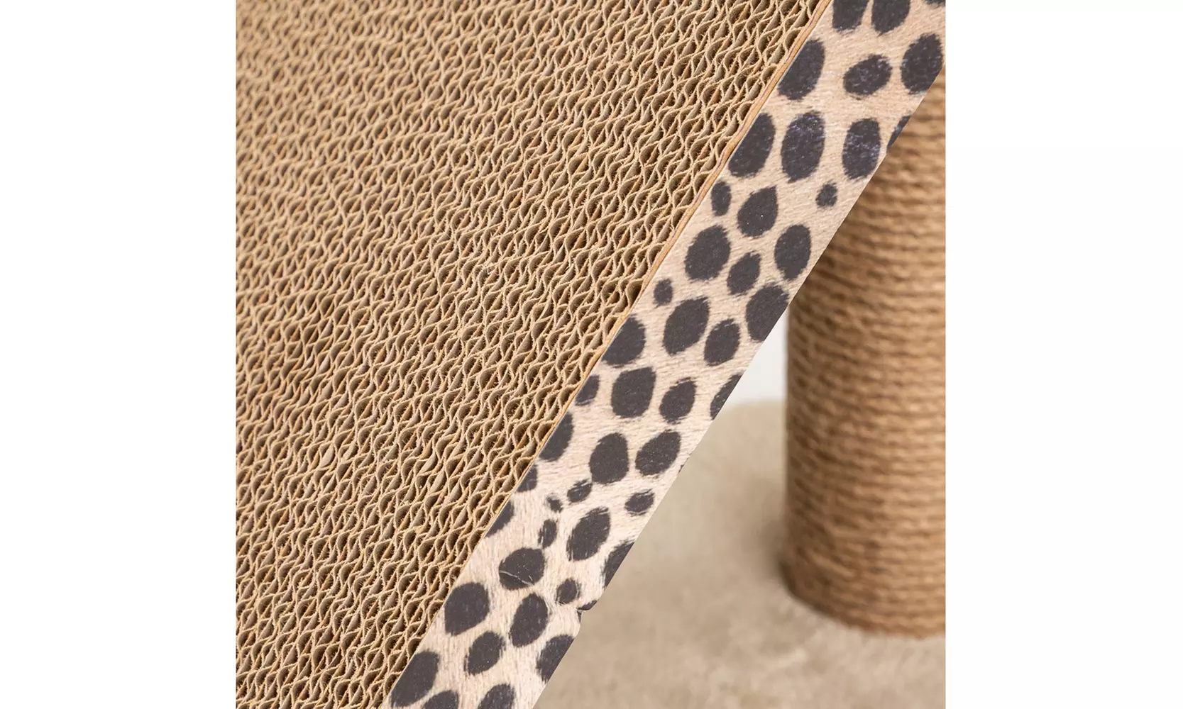 Cat Climbing Tree Cat Scratching Post Two-in-One Leopard Mark with Catnip - Second Medium