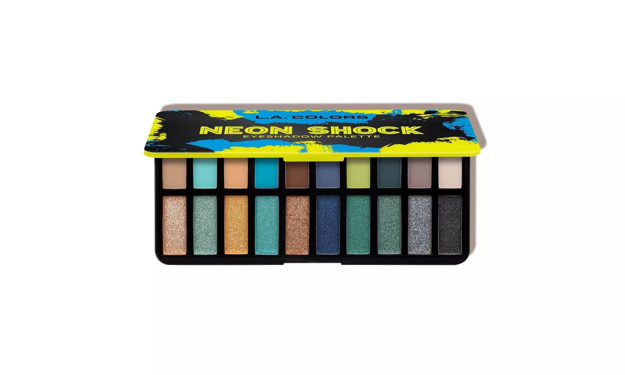 L.A. COLORS Neon Shock 20 Color Eye Shadow, 3 Palettes to Choose From - Second Medium