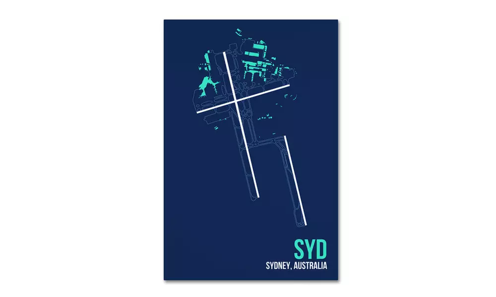 08 Left 'SYD Airport Layout' Canvas Art - Primary Image
