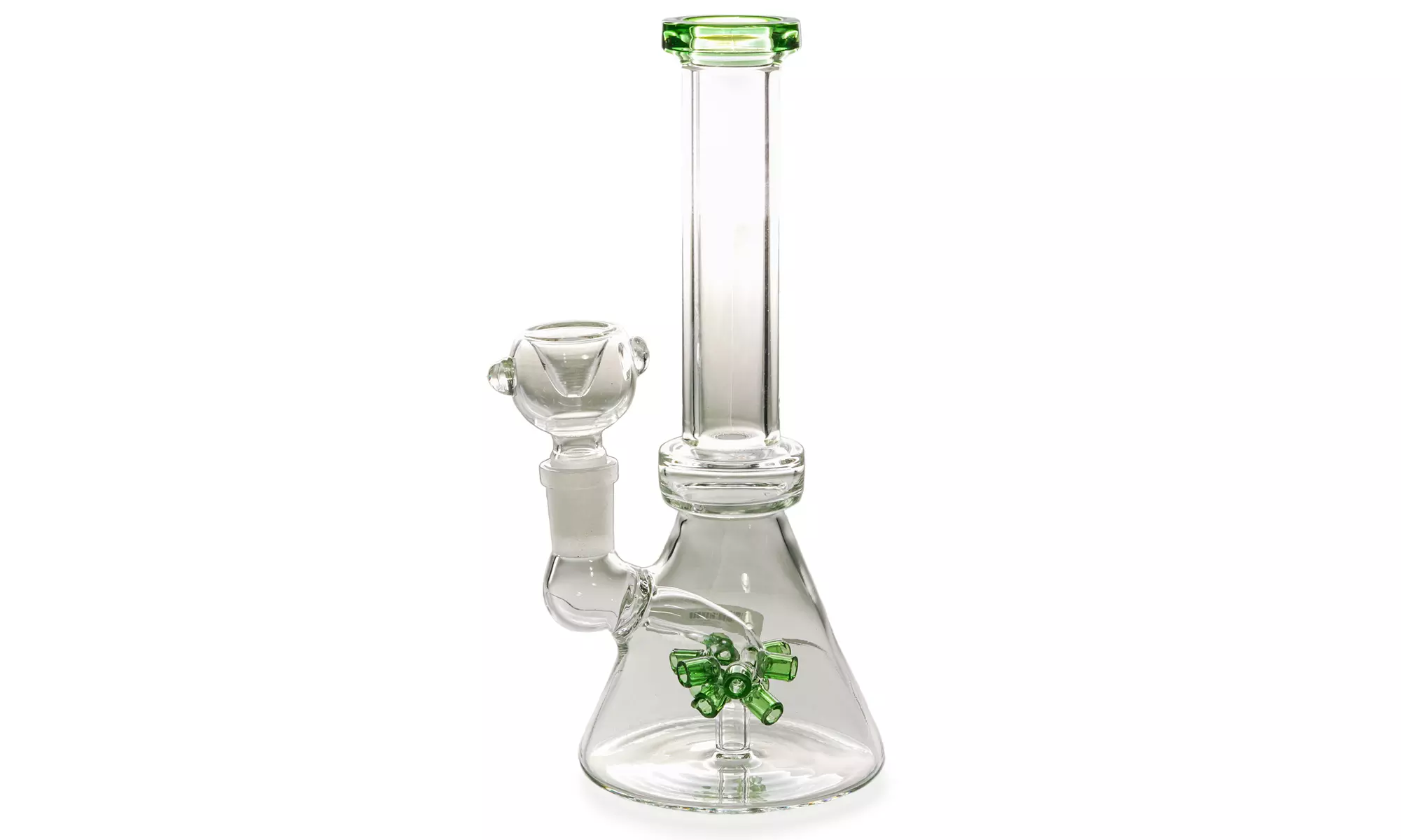 Straight Neck Glass Bubbler with Cluster Percolators - Primary Image