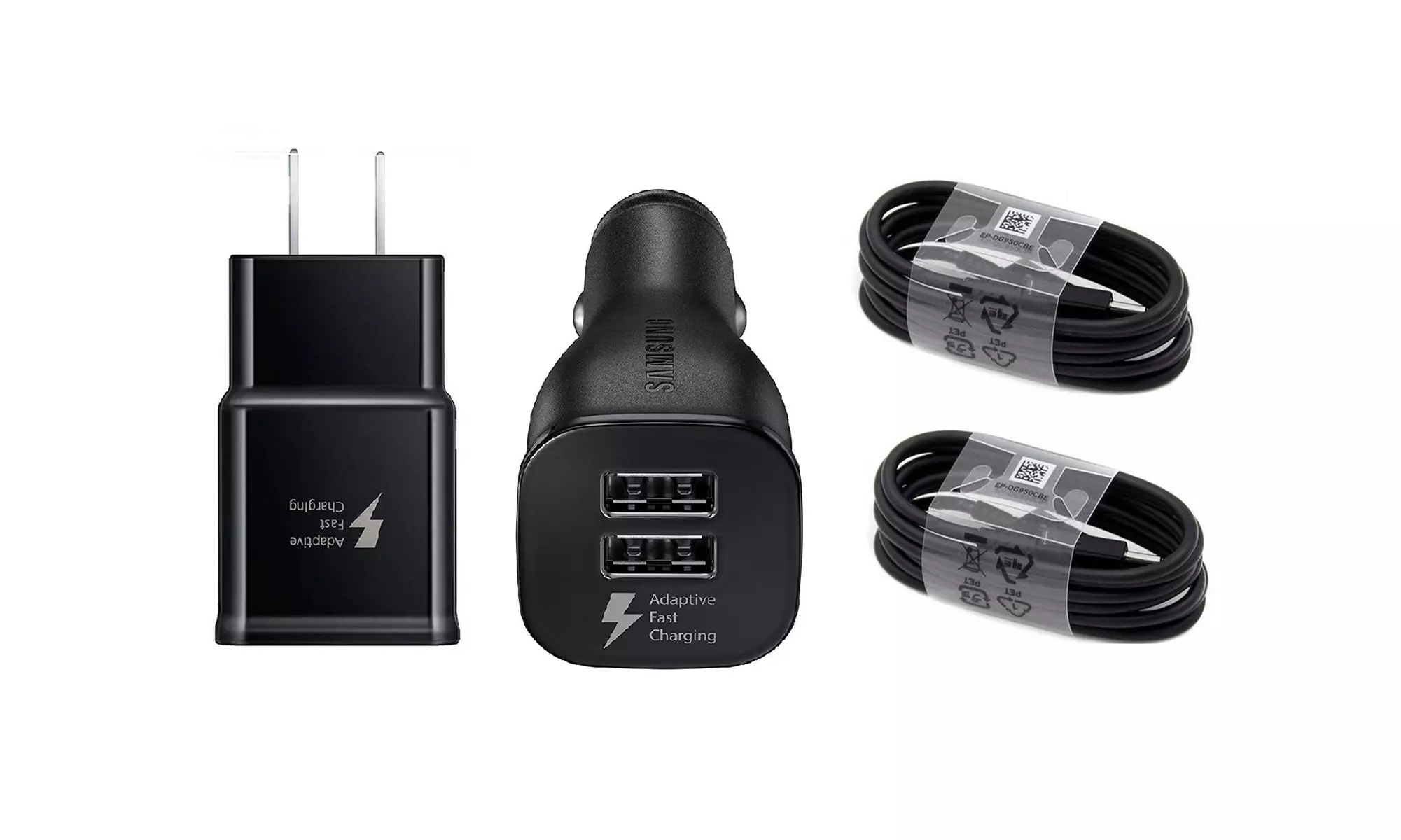 Samsung USB Type C Cables Fast Dual Car Wall Charger for Galaxy S8 S9 S10 Note 9