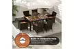 Costway 7 Pieces Outdoor Wicker Dining Set with Acacia Wood Table and 6 Chairs - Second Medium