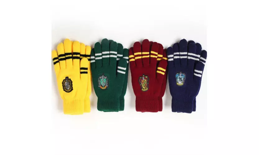 1pair Harry Potter Touch Gloves Gryffindor Slytherin Hufflepuff Ravenclaw Gloves - Primary Image