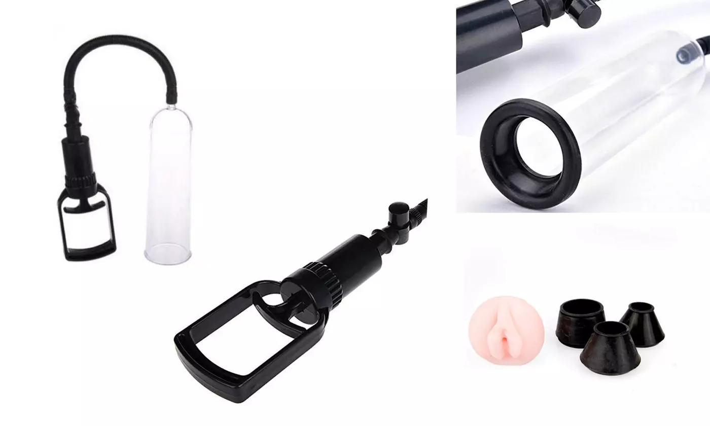 Manual Vacuum Pump Increases Muscle Exercise Body Extended with 3 Sleeves