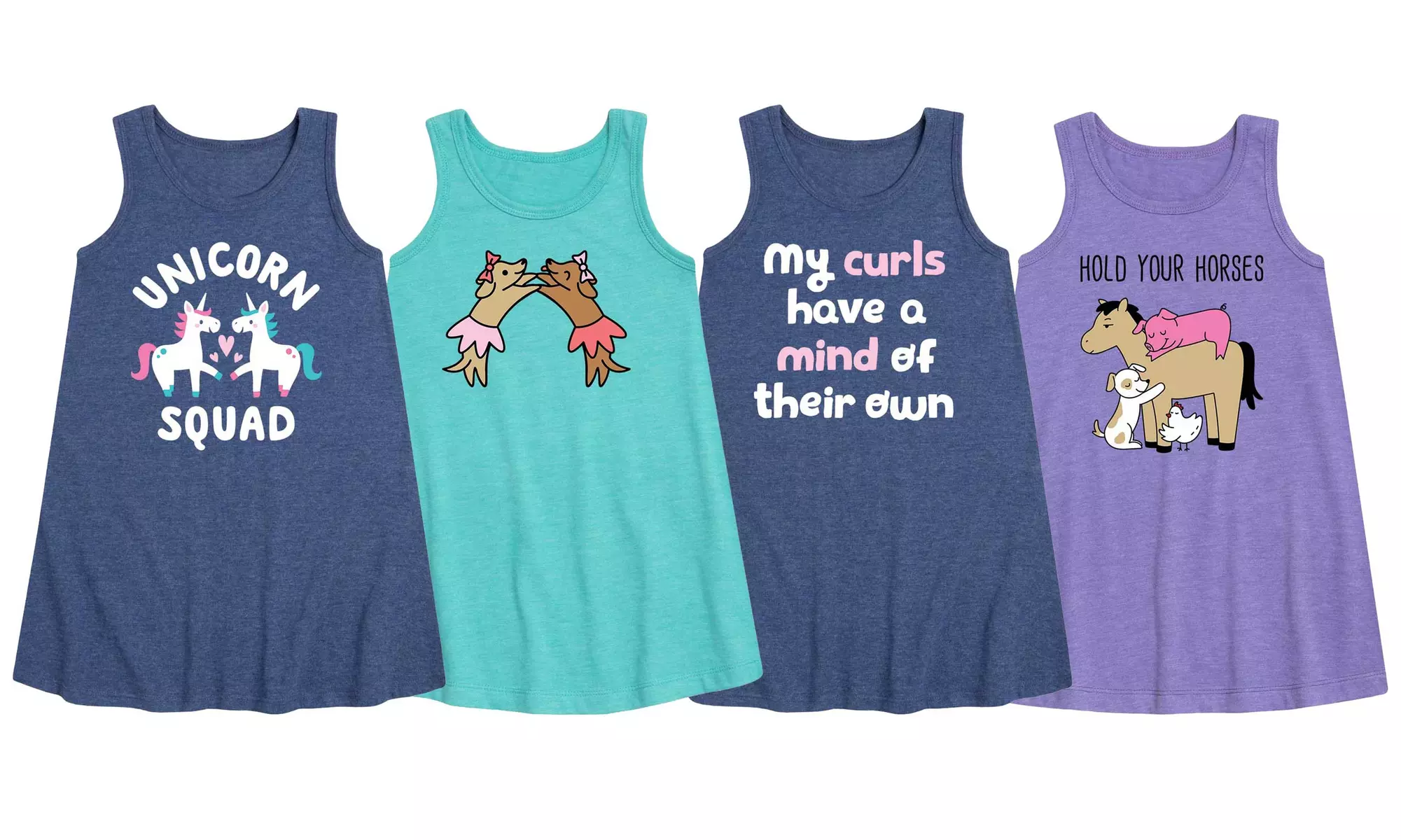 Girls Fun Summer Aline Dress Sizes 2T-L - Primary Image