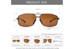 SUNGAIT Ultra Lightweight Rectangular Polarized Sunglasses UV400 Protection - Second Medium
