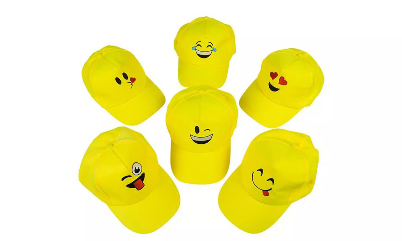 Emoji Baseball Cap Emoticon Hats for Kids with Mini Glow in The Dark Rubber Duck - Primary Image
