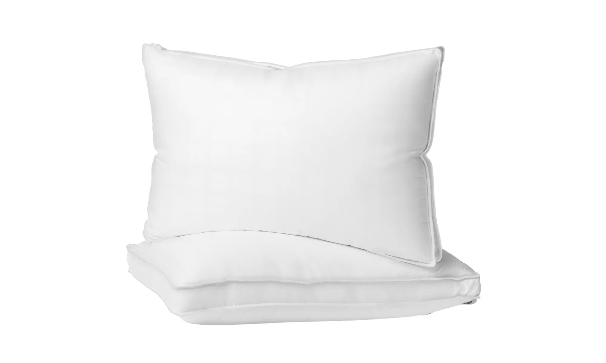 100% Cotton Hypoallergenic Down-Alternative Gusseted Bed Pillows (2 Pack)