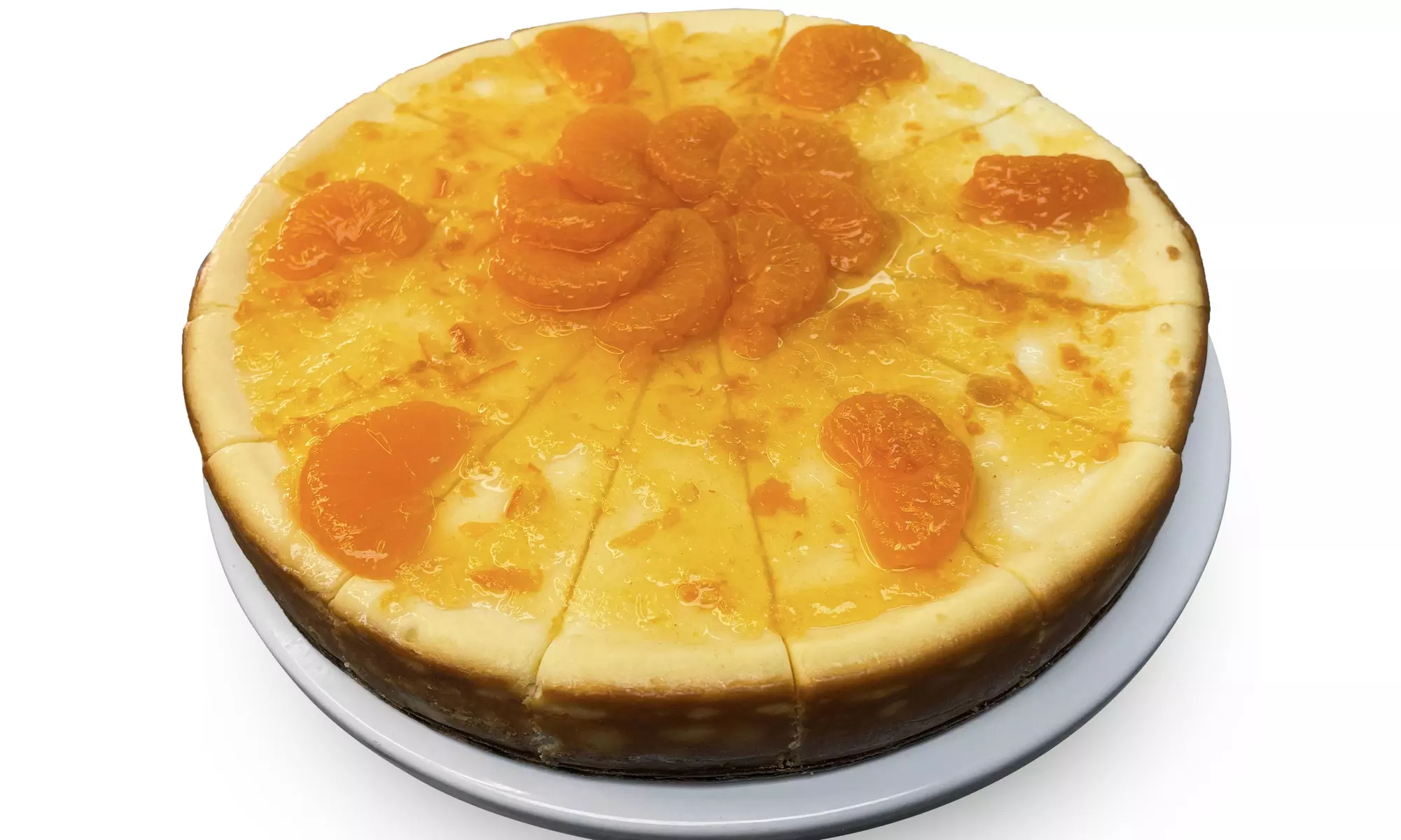 Fresh Made Orange Cheesecake with bits of Orange & Greeting Card - Primary Image