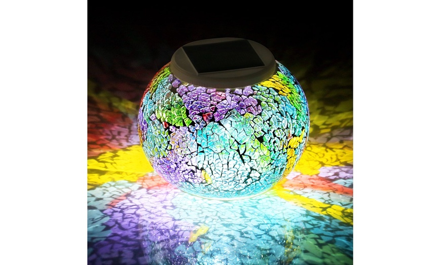 pandawill color changing mosaic solar light