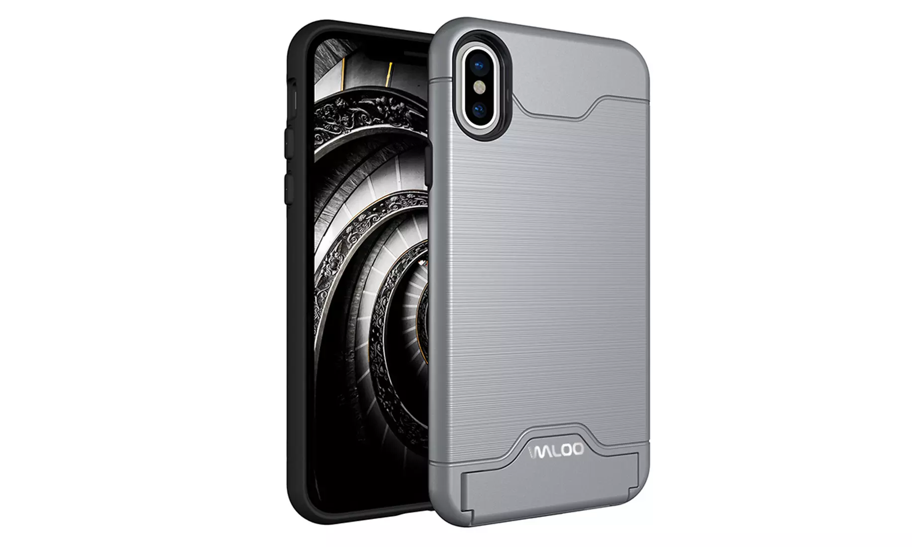 Waloo Brushed Kickstand Case for iPhones 