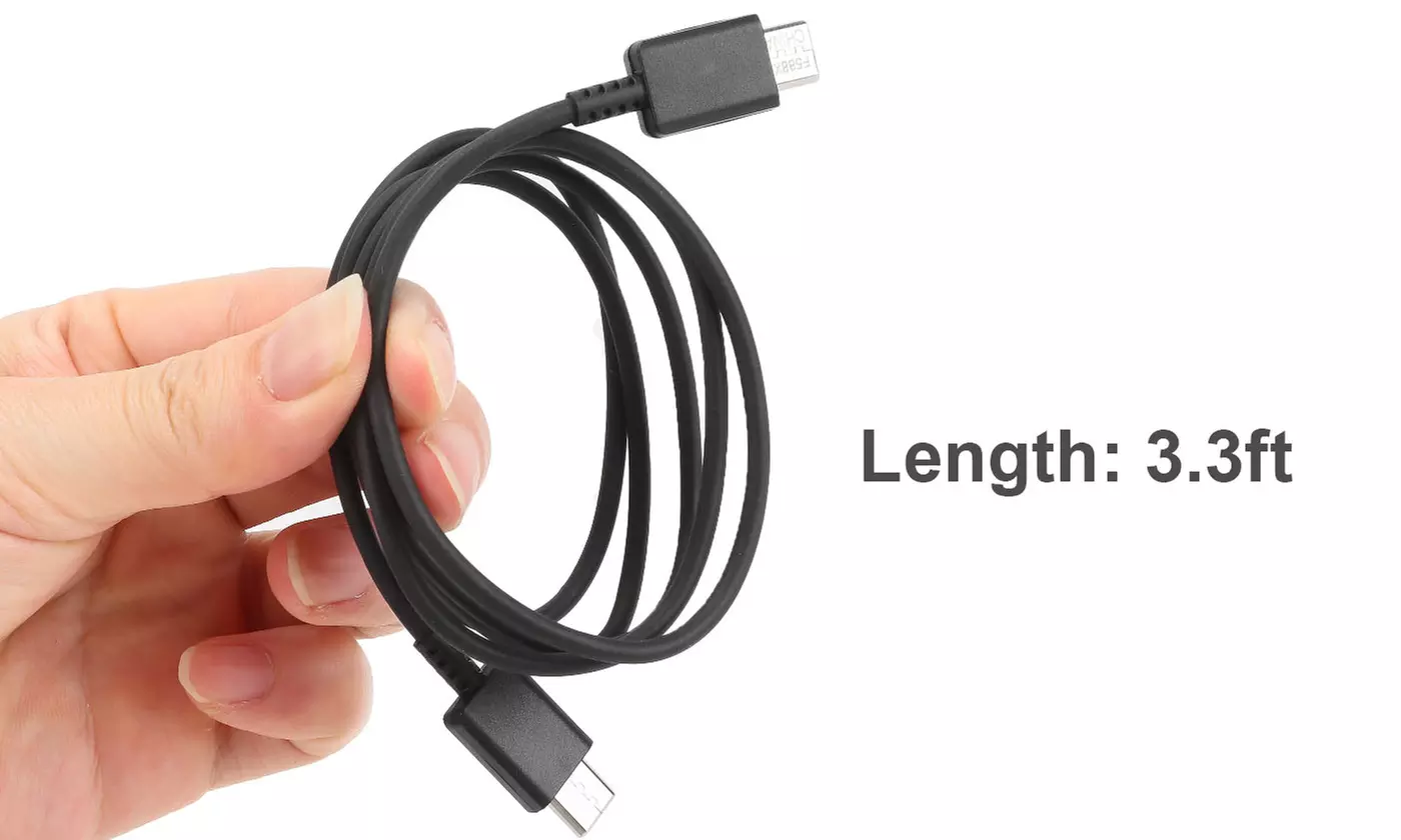 3.3FT 5x Lot of USB-C to USB-C Cable Charging Cord Type C Charger Black/White