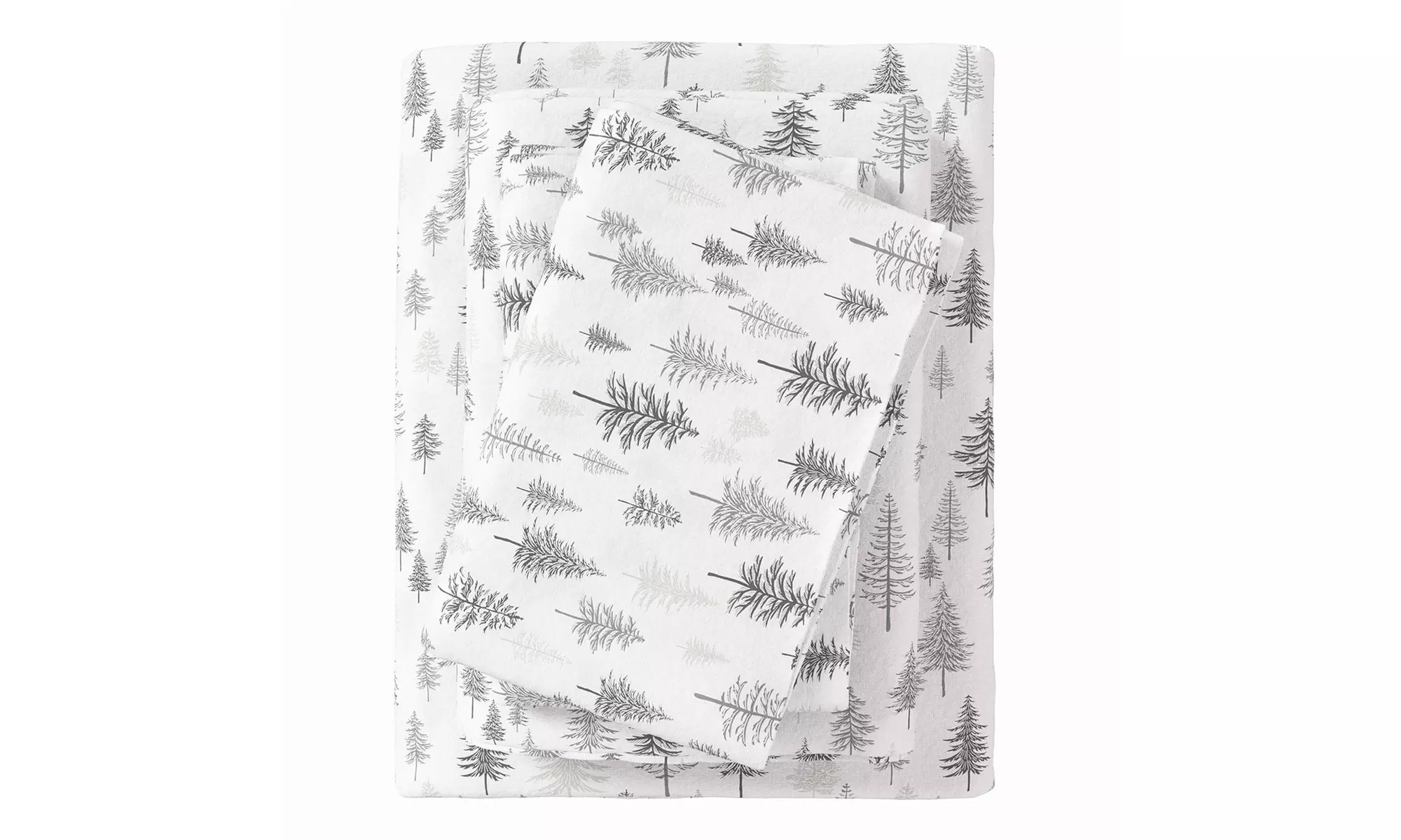 Nature Print Turkish Cotton Flannel Sheet Set