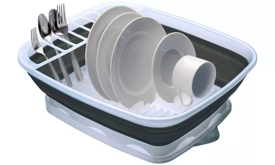 Prepworks by Progressive Collapsible Dish Rack with Drain Board - Primary Image
