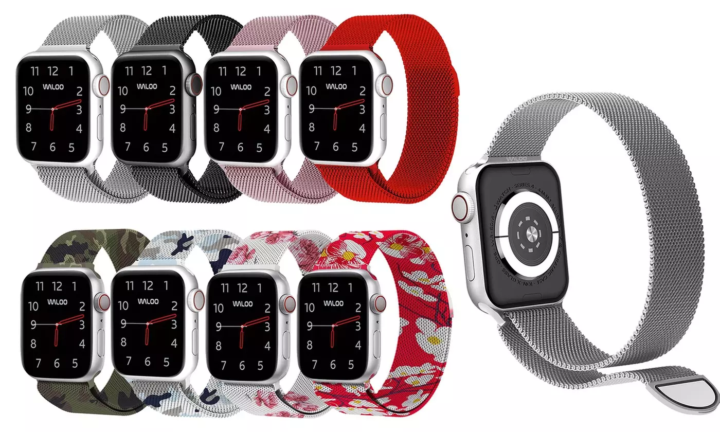 Waloo Milanese Apple Watch Band for Apple Watch Series 1-7 (2, 3, 4-Pack) - Primary Image