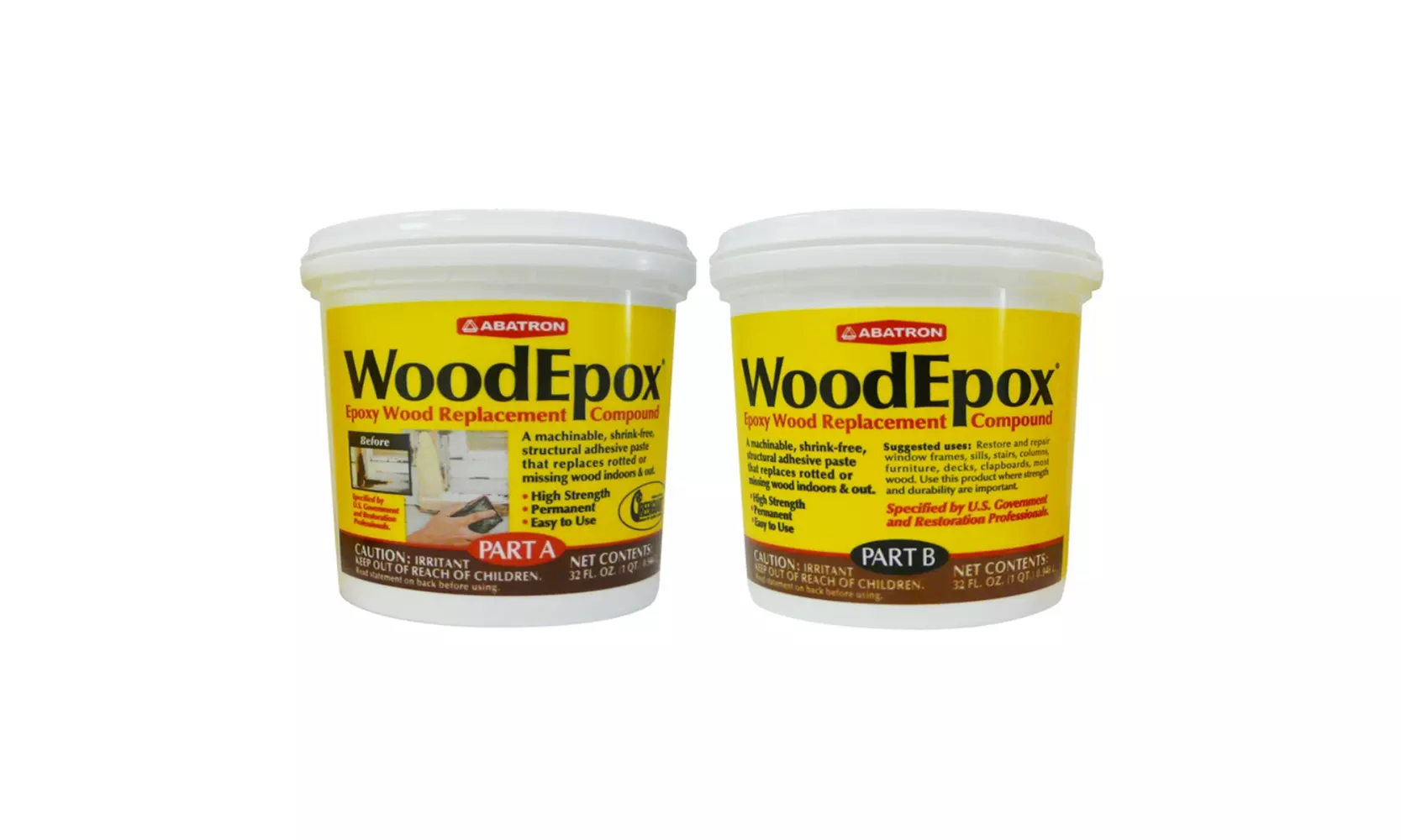 Abatron WE2QKR WoodEpox Wood Restoration System Kit, 2 Quarts - Primary Image